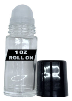 1 oz (30 ml) Roll On Clear Glass Bottle