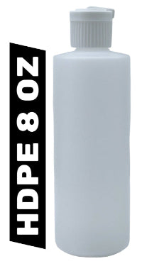 8 oz Natural HDPE Plastic Cylinder Bottles