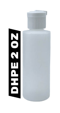 2 oz Natural HDPE Plastic Cylinder Bottles