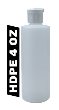 4 oz Natural HDPE Plastic Cylinder Bottles