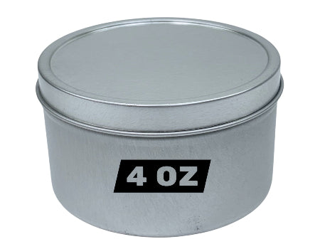 4 OZ SILVER CANDLE JAR