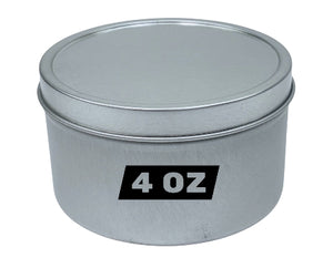 4 OZ SILVER CANDLE JAR