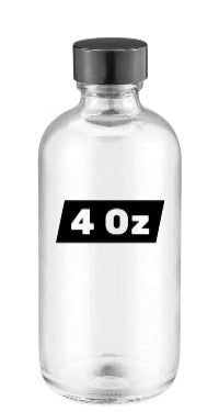 4 oz (120 ml) Boston Round Clear Glass Bottle