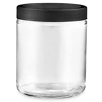 JAR 4 OZ CLEAR,BLACK CAP