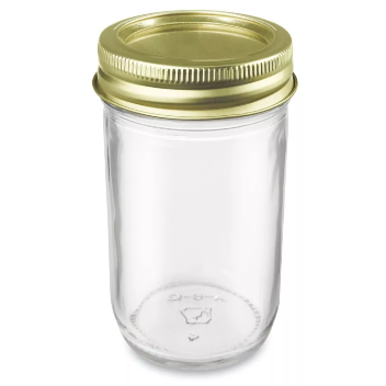 JAR 4 OZ CLEAR,BLACK CAP
