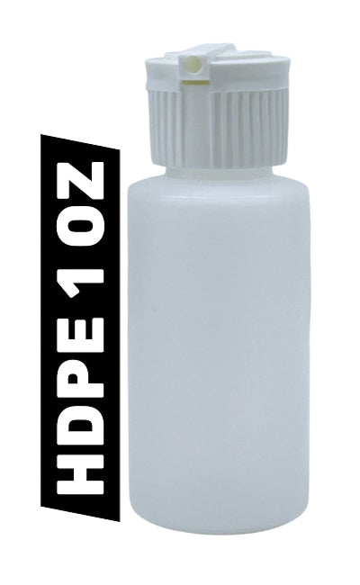 1 oz Natural HDPE Plastic Cylinder Bottles