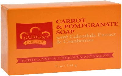 NUBIAN CARROT & POMEGRANATE BAR SOAP (5 oz)